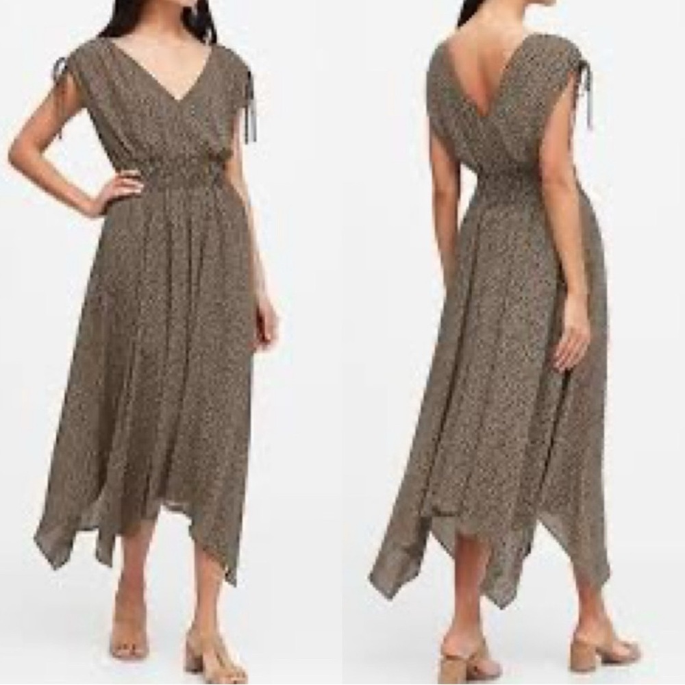 Banana Republic‎ Giraffe Print Midi Dress Size 12 EUC